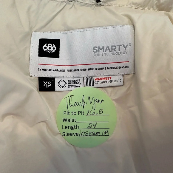 686 Thermal Hybrid Women's Jacket Vanilla - Picture 7 of 9